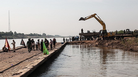 پل شناور دهستان عنافچه به ملاثانی توسط ارتش بازسازی شد