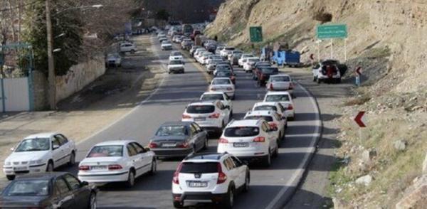 خبرنگاران ترافیک سنگین در جاده کرج - چالوس