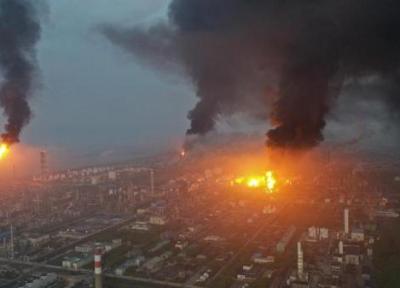 آتش سوزی مهیب در کارخانه مواد شیمیایی شانگهای